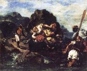 Eugene Delacroix African Priates Abducting a Young Woman Spain oil painting artist